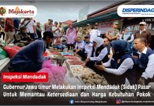 GUBERNUR JAWA TIMUR MELAKUKAN INSPEKSI MENDADAK (SIDAK) PASAR