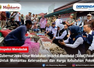 GUBERNUR JAWA TIMUR MELAKUKAN INSPEKSI MENDADAK (SIDAK) PASAR