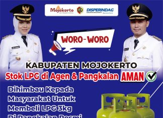 STOK LPG KABUPATEN MOJOKERTO DI AGEN DAN PANGKALAN AMAN