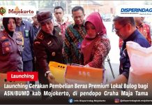 LAUNCHING GERAKAN PEMBELIAN BERAS PREMIUM LOKAL BULOG BAGI ASN/BUMD KAB MOJOKERTO, DI PENDOPO GRAHA MAJA TAMA