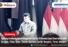 OPENING CEREMONY DALAM RANGKA HARI JADI KE-78 PROVINSI JAWA TIMUR TAHUN 2023 DENGAN TEMA ”JATIM OPTIMIS JATIM BANGKIT, TERUS MELAJU”