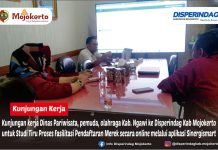 KUNJUNGAN KERJA DINAS PARIWISATA, PEMUDA, OLAHRAGA KAB. NGAWI KE DINAS PERINDUSTRIAN DAN PERDAGANGAN KAB. MOJOKERTO