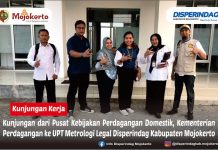KUNJUNGAN DARI PUSAT KEBIJAKAN PERDAGANGAN DOMESTIK, KEMENTERIAN PERDAGANGAN KE UPT METROLOGI LEGAL DISPERINDAG KABUPATEN MOJOKERTO
