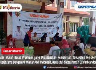 PASAR MURAH BERAS PREMIUM YANG DILAKSANAKAN PEMERINTAH KABUPATEN MOJOKERTO