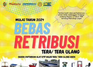 Mulai Tahun 2024 BEBAS RETRIBUSI Tera/Tera Ulang
