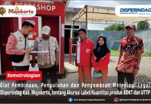Giat Pembinaan, Penyuluhan dan Pengawas Metrologi Legal Disperindag Kab. Mojokerto, tentang Akurasi Label/Kuantitas produk BDKT dan UTTP