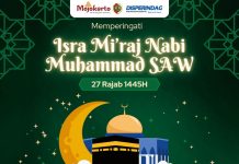 Keluarga Besar Dinas Perindustrian dan Perdagangan Kabupaten Mojokerto MengucapkanSelamat Memperingati Isra Mi’raj Nabi Muhammad SAW08 Februari 2023M / 27 Rajab 1445H