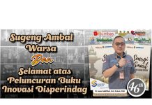 Sugeng Ambal Warsa dan Selamat Atas Peluncuran Buku Inovasi Disperindag