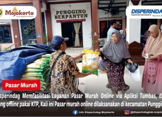 Disperindag memfasilitasi layanan Pasar Murah online via Aplikasi Tumbas, dan yang offline pakai KTP